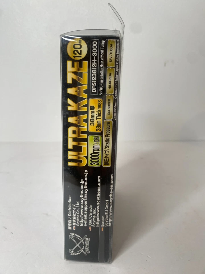 Ultra Kaze Scythe Heavy Duty Computer 3000RPM Cooling 120mm Fan DFS123812H-3000 - Image 2 of 4