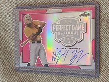 MICHAEL BROOKS 2019 Leaf Perfect Game AUTOGRAPH Pink Proof #1/1 UCF KANSAS