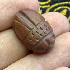 ANCIENT ROMANO-EGYPTIAN JASPER STONE SCARABOID SCARAB SEAL