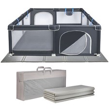 ONVAYA® Laufgitter mit faltbarer Spielmatte | Laufstall | 160 x 160 cm | Baby 