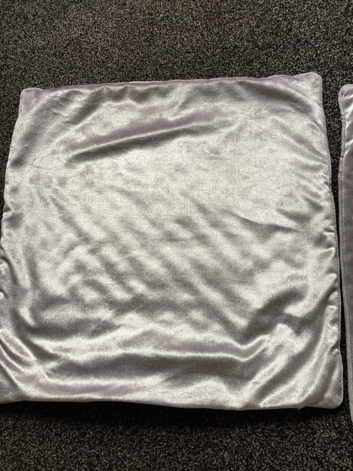 B&M Bargains 2 x Velour & Sequins Large Cushion Covers Light Grey 55cm