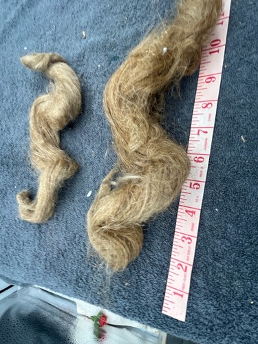 antique victorian blond long hair wig making piece doll wig making lot Human - Picture 7 of 20