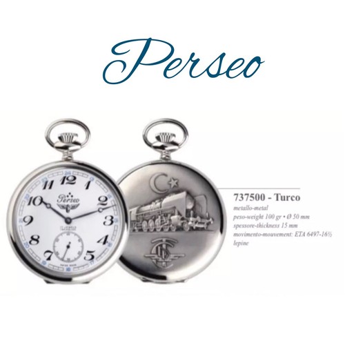 PERSEO 737500 TURCO OROLOGIO DA TASCA SVIZZERO FS FERROVIE TURCHE MECCANICO  | eBay