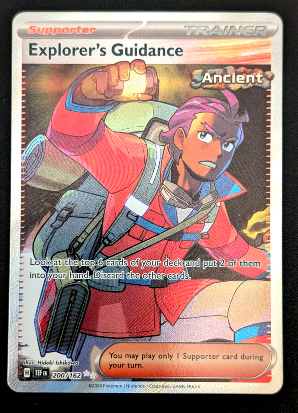 POKEMON ~ EXPLORER'S GUIDANCE ~ 200/162 ~ TEMPORAL FORCES ~ FULL ART RARE ~ NM