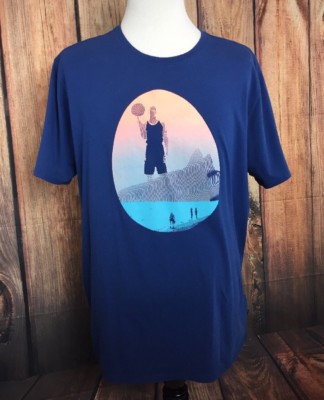 2016 Rio Olympics Basketball Mens NIKE XXL T-Shirt Blue Cotton Tee Brazil