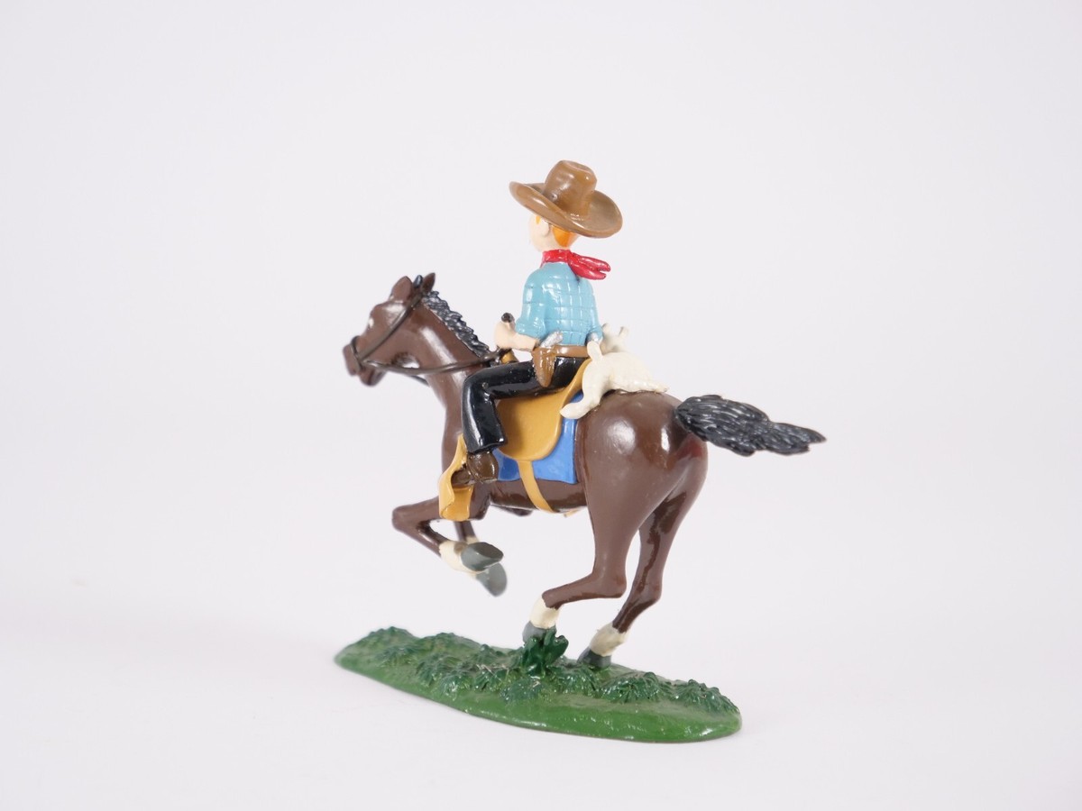 TINTIN COW-BOY A CHEVAL - figurine métal 10 cm (pixi 4543 occasion