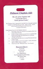 PHILMONT SCOUT RANCH * WHITE CHAPLAIN PLASTIC BACKPACK TAG * FRONT & BACK VIEWS