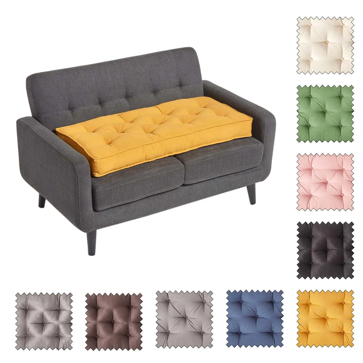 Luxurious 2 Seater Sofa Booster Cushion, Supportive Seat Pad for