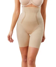 New Thigh Slimmer Maidenform Firm Foundations Hi-Waist Latte DM5001 MSRP-$52 2XL