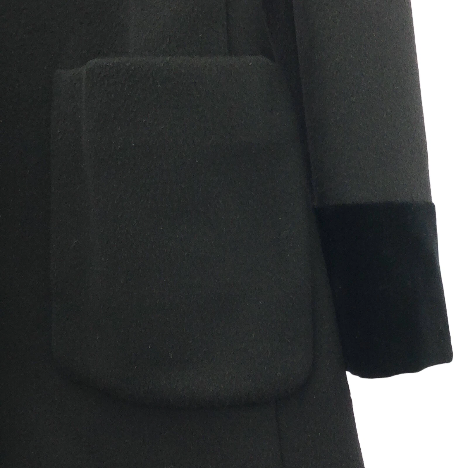 Cappotto Gucci fiocco cravatta pizzo orlo 475971 cotone acetato seta nero taglia 38 usato