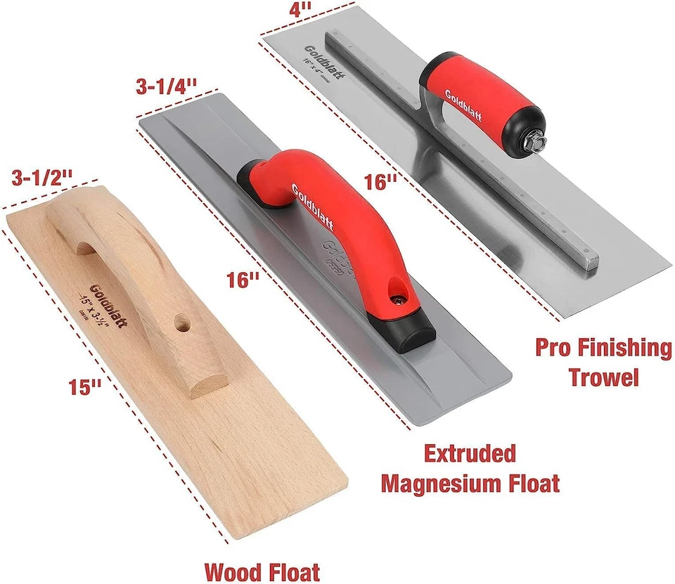 Goldblatt 2 Piece Stainless Steel Trowel Set & 8 Piece Masonry Hand Tool Set NEW - Image 2 of 4