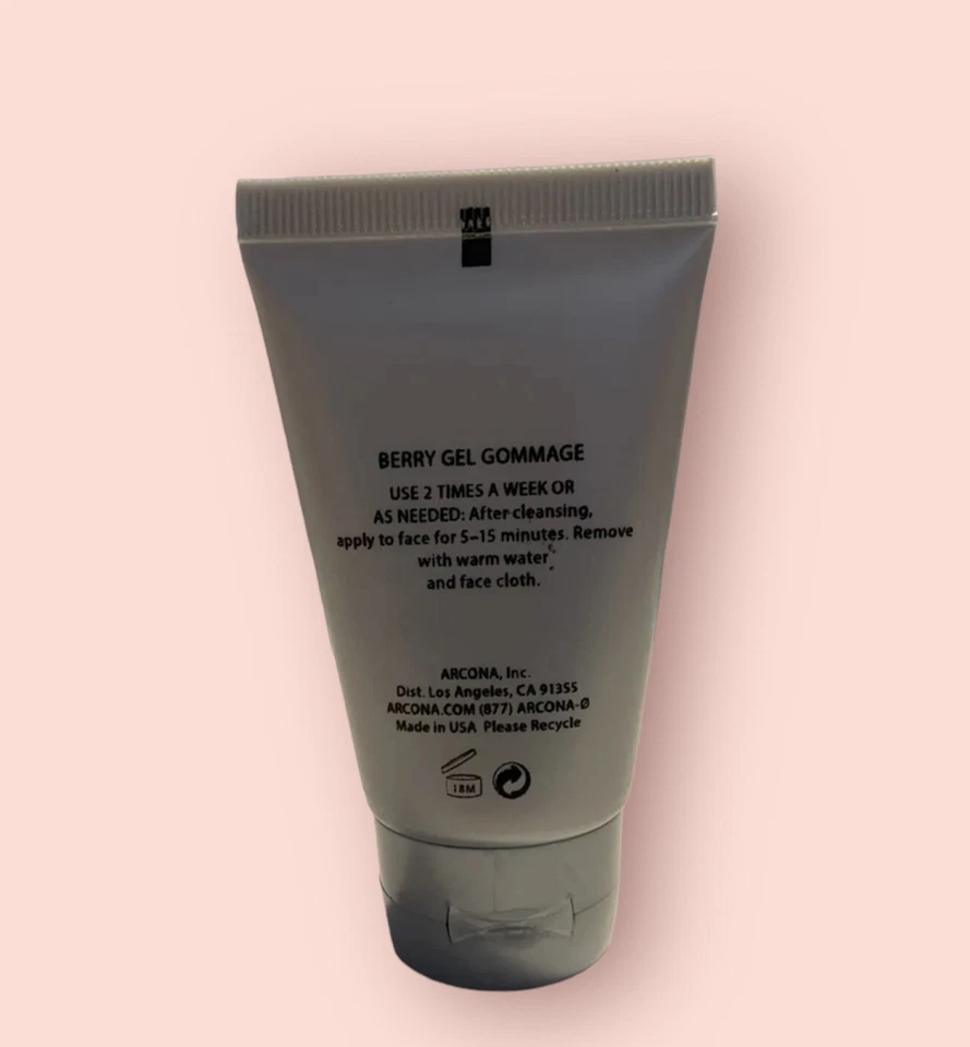 ARCONA Cleanser & Exfoliator Berry Gel Gommage 30ml Travel Size BRAND NEW - image 3 of 3