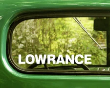 2 LOWRANCE DEPTH FISH FINDER DECALs Sticker For Car Window Bumper Bogo Truck