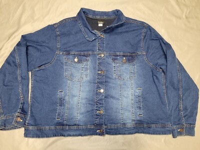 Ladies Plus Denim Jacket Size 3X Medium 