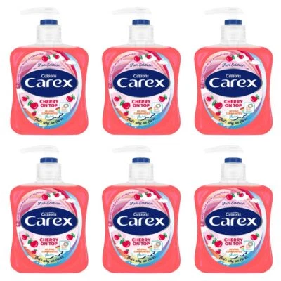 Carex Cherry On Top Antibacterial Handwash 6 x 250ml Family Pack