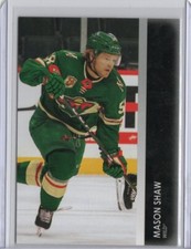 2021-22 Upper Deck #730 Mason Shaw *ERROR* Missing Young Guns Foil