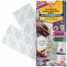 Zero In Demi Diamond Clothes Moth Killer X2 Refills Moth Treatment for Clothes