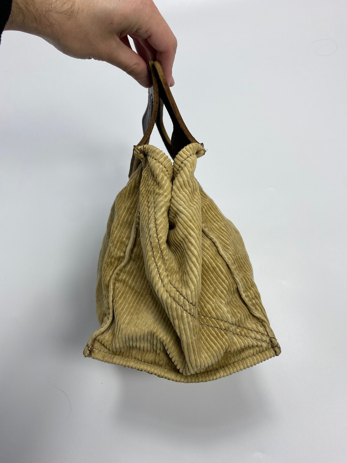 Diesel Y2K Vintage Corduroy & Leather Spare Parts Handle Bag