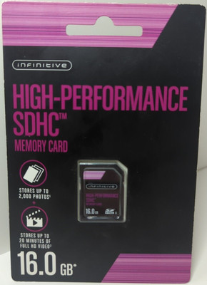 Infinitive 16GB SDHC High-Performance Memory Card New
