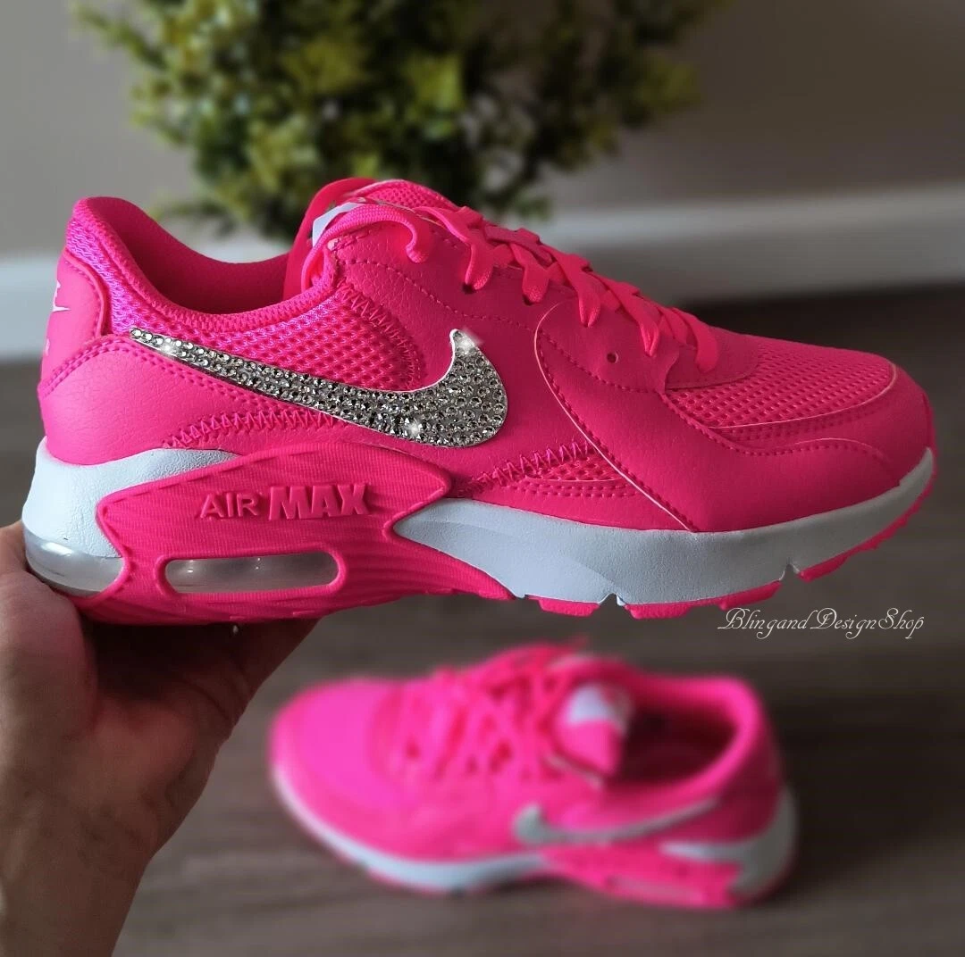 Nike Air Max Excee Womens Pink Sneakers Shoes with Swarovski Crystals | eBay