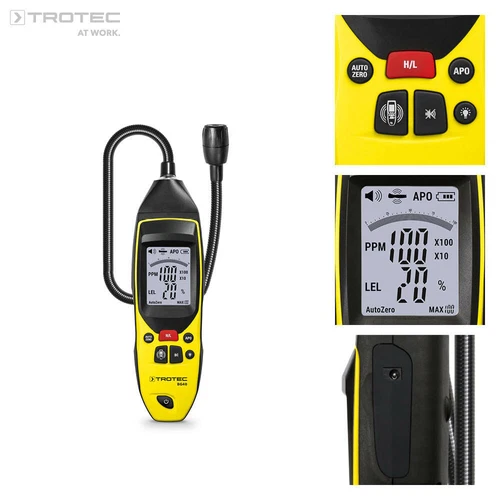TROTEC Gasdetektor BG40 | Gaslecksuchgerät | Gasmelder Gaswarner | Gassuchgerät