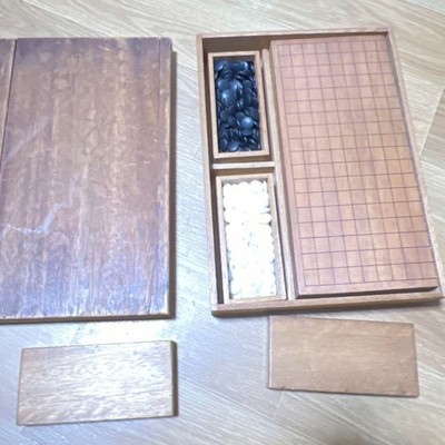 Japanese Go-Board Folding Authentic IGO Game w/Go Stones w/Case Vintage FS #205