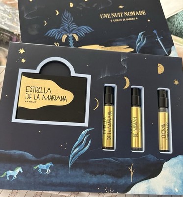 Une Nuit Nomade Extrait De Parfum Discovery Set Of Three With Original Box.