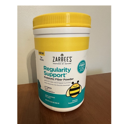 Zarbee's Regularity Support Prebiotic Fiber Powder Unflavored 5.82oz 0g Sugar
