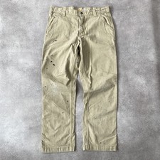 Zara Corduroy Trousers Mens 34" Relaxed Fit Workwear Pants, Beige