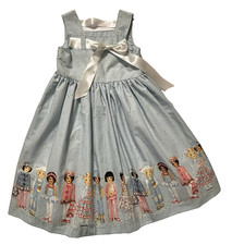 VTG Daisy Kingdom Patty Reed Paper Doll' Border Childs Dress Size 4 Handmade