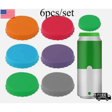 6X Silicone Soda Can Cover Top Lid Beer Beverage Juice Can Cover Drink Protector
