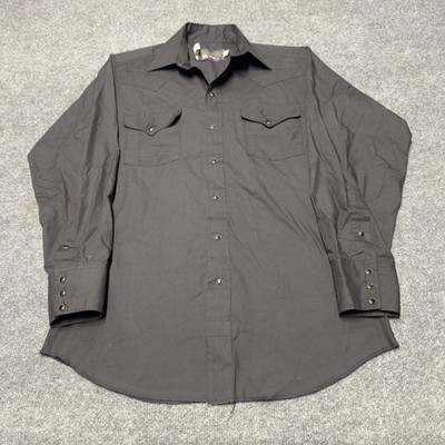 Panhandle Slim Pearl Snap Western Long Sleeve Rodeo Shirt Men Large 15 1/2 34