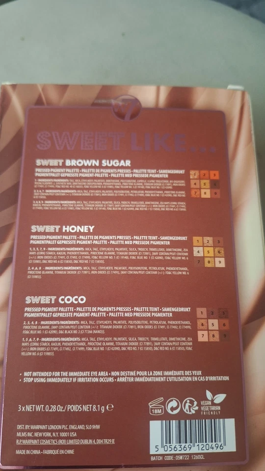 W7 Sweet Like Pressed Pigment Trio Palette Set – Brown Sugar, Honey, Coco –... - Image 3 of 4