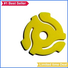 10 Pack Yellow Plastic 45 RPM 7 Inch Vinyl Record Adapter Inserts Glow In The