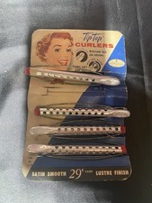 Vintage New Tip Top Curlers 5 Pack Pure Aluminum 40's 50's No 2174