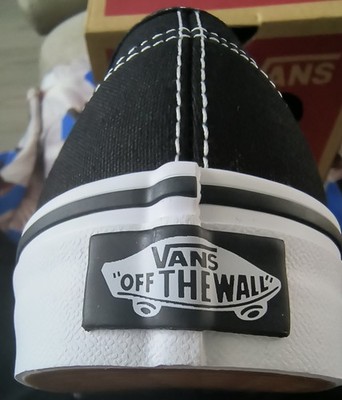 VANS CANVAS BLACK With RARE BLACK LABEL ON THE SHOE.  SIZE: 7 W / 5.5 M