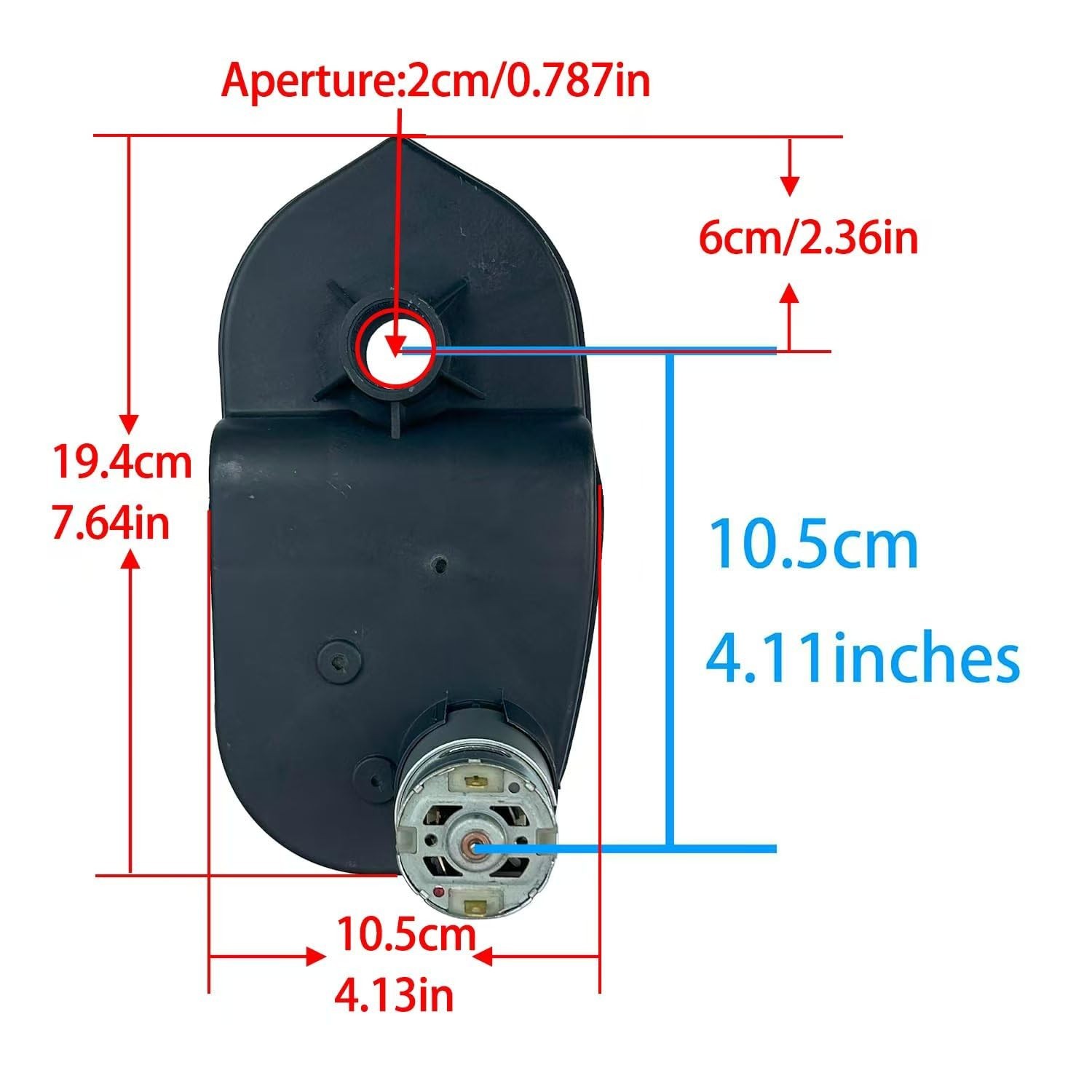 Rear Side 24V Gearbox Motor - Image 3