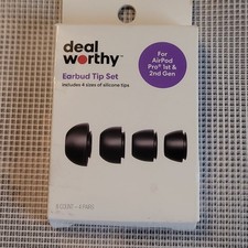 dealworthy Earbud Tips for AirPod Pro 1st  2nd Gen, 8 Count, 4 Sizes, Black