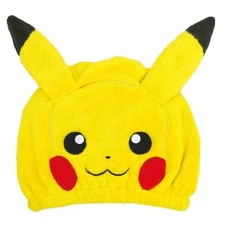 Fluffy Pokemon Pikachu Towel Cap for Bath Swimming and Pool Use Perfect for