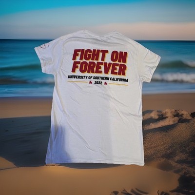 USC Trojans  Fight On Forever!  2022 Football Shirt Small White SoCal NCAA NWD