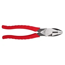 Milwaukee Lineman Pliers 9in High Leverage Crimper Wire Cutter Reaming Tool