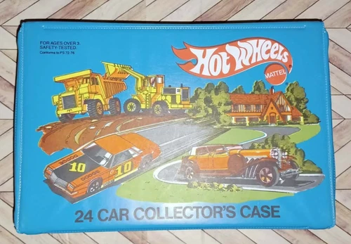 Vintage 1980 24 Car Case Hot Wheels Mattel Inc With Trays #8227