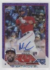 2023 Topps Chrome Rookie Purple Speckle Refractor 234/299 Narciso Crook Auto 0cv