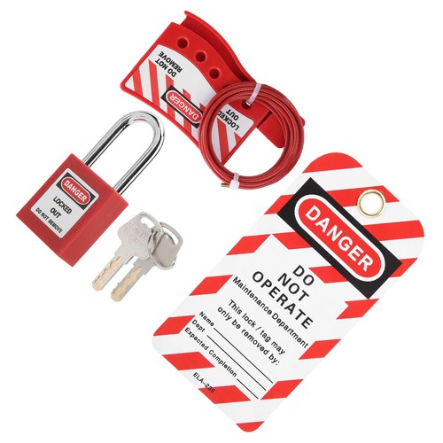 `Security Cable Lock Engineering Lockout Locking Device Waterproof Durable - Photo 7/12