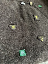 Vintage Extra Large Brownies Guides Camp Blanket With Multiple Badges Sewn On