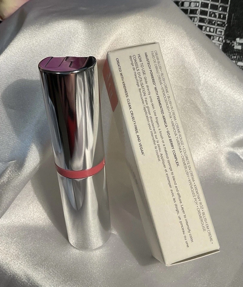 HAUS LABS Color Fuse Glassy Lip + Cheek Blush Balm GLASSY ROSETTE NIB RV$34 - Image 3 of 4