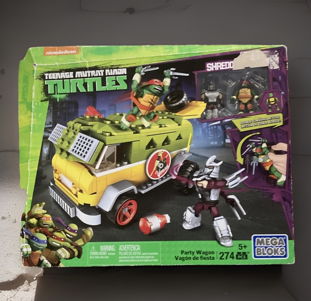 TMNT Teenage Mutant Ninja Turtles Mega Bloks Party Wagon 274 PCS- New 🪧
