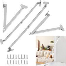 4 Pcs Drop down Hinges, Cabinet Lid Stay Folding Hinges, 180 Degree Lid Support