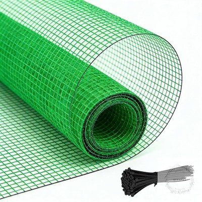Garden Fence Temporary Fence, 4'x30' with 50 Zip Ties, Plastic Fencing Safety
