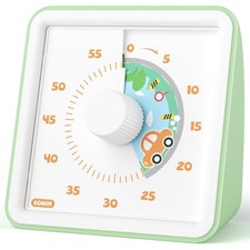 60 Minute Visual Timer for Kids, Visual Countdown Timer for Light Green